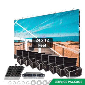 Stunning LED Video Wall 24x12 Feet (P2.8MM) for Rent